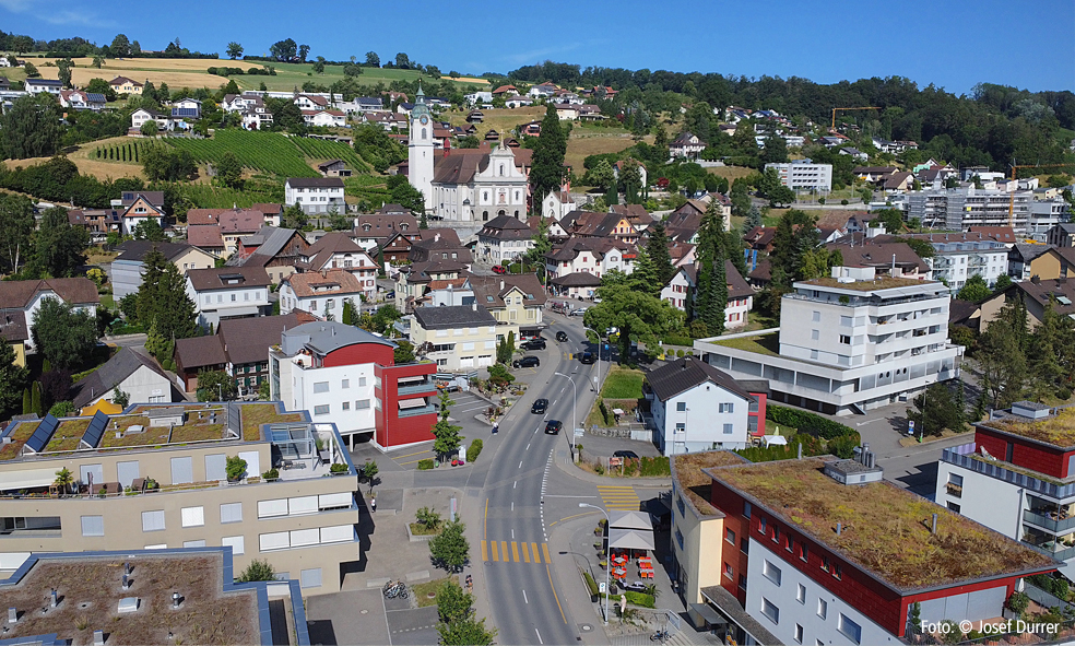 Hitzkirch, Dorf von oben